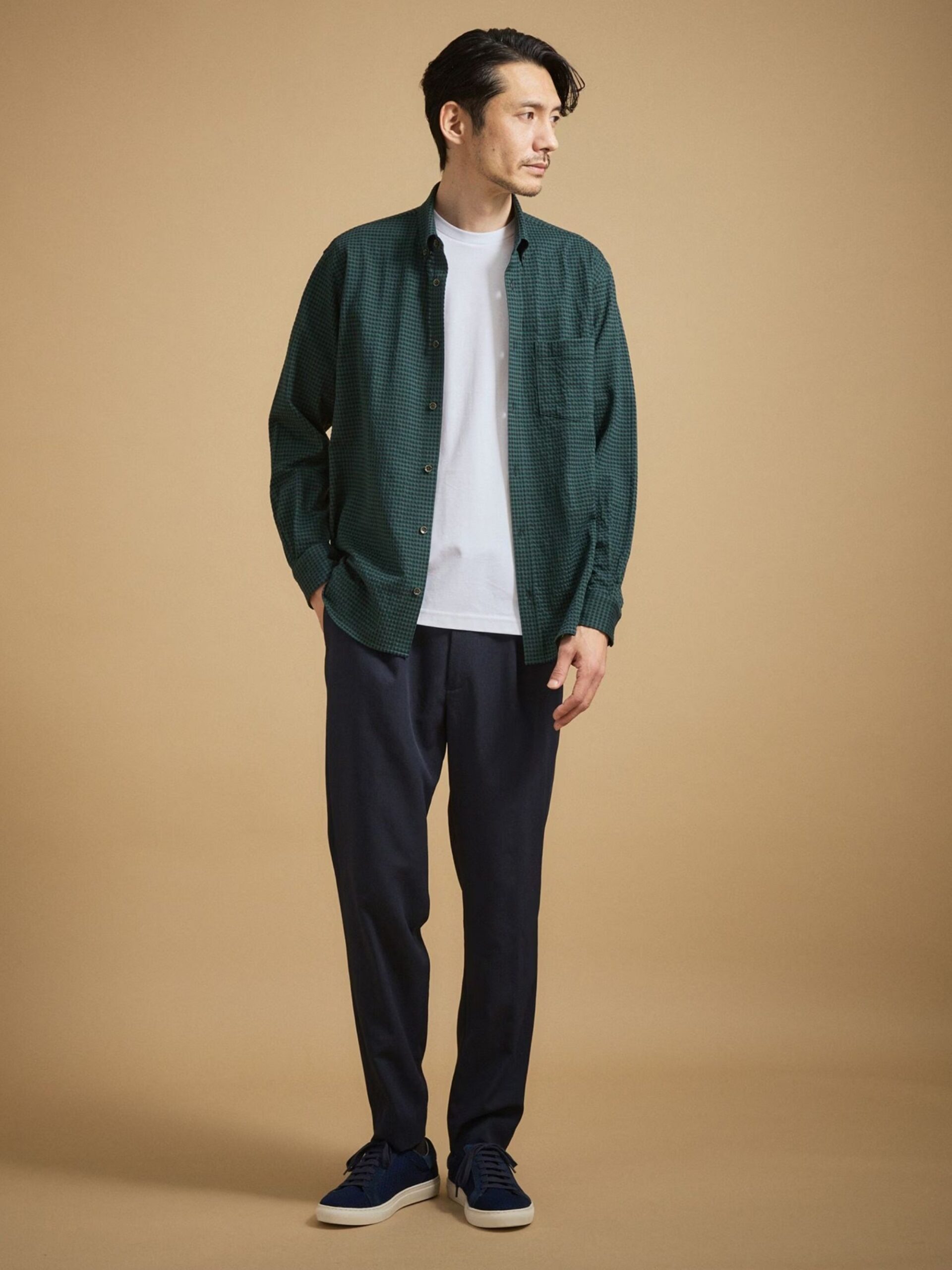 MIJ POLYGIENE® FUNCTION SEERSUCKER GINGHAM CHECK STRETCH SHIRT (07081090) *ECS - Image 17