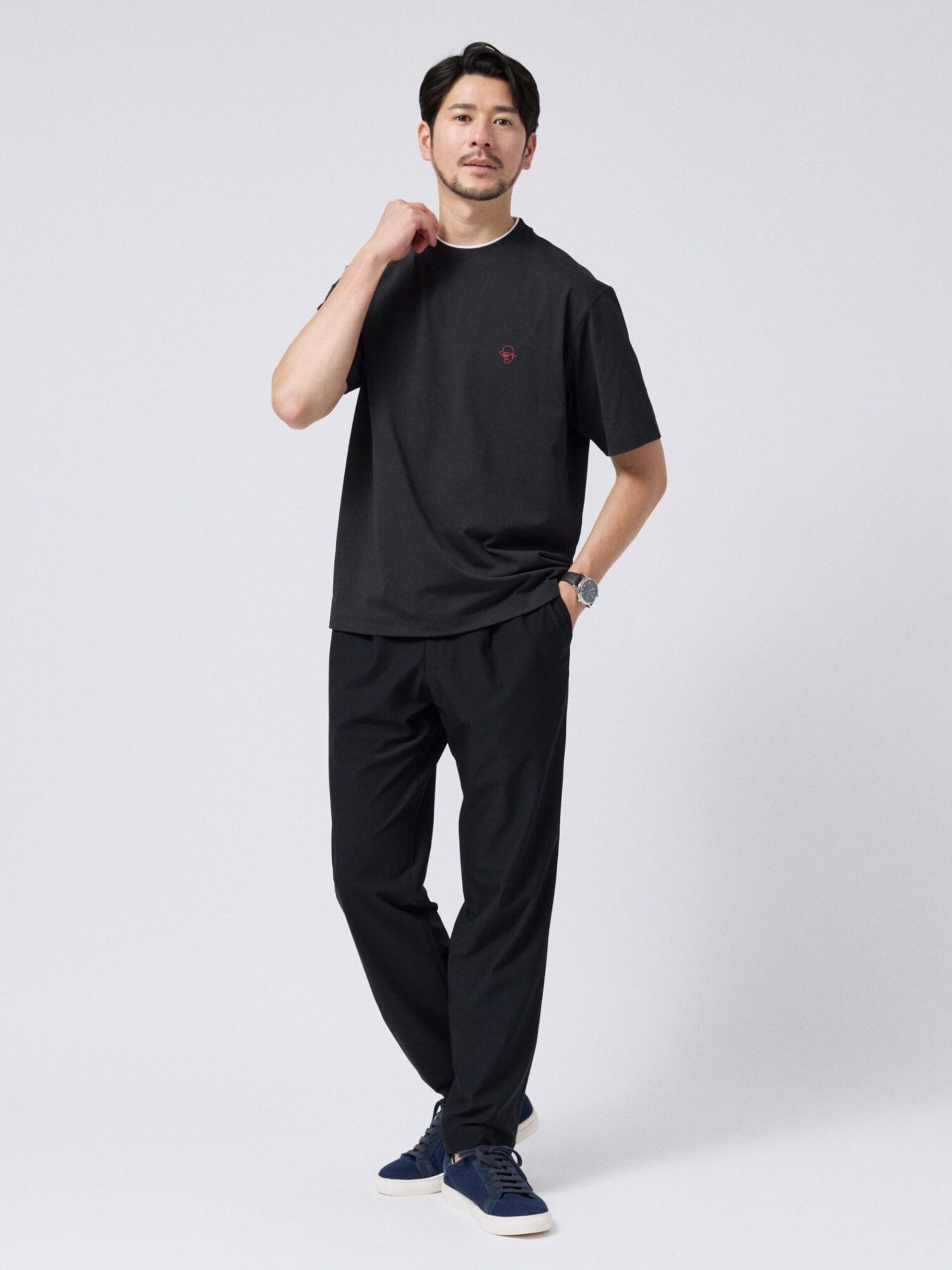 SWEAT STAIN REDUCTION FAUX LAYERED EMBROIDERY T-SHIRT (07036903) *ECS - Image 12
