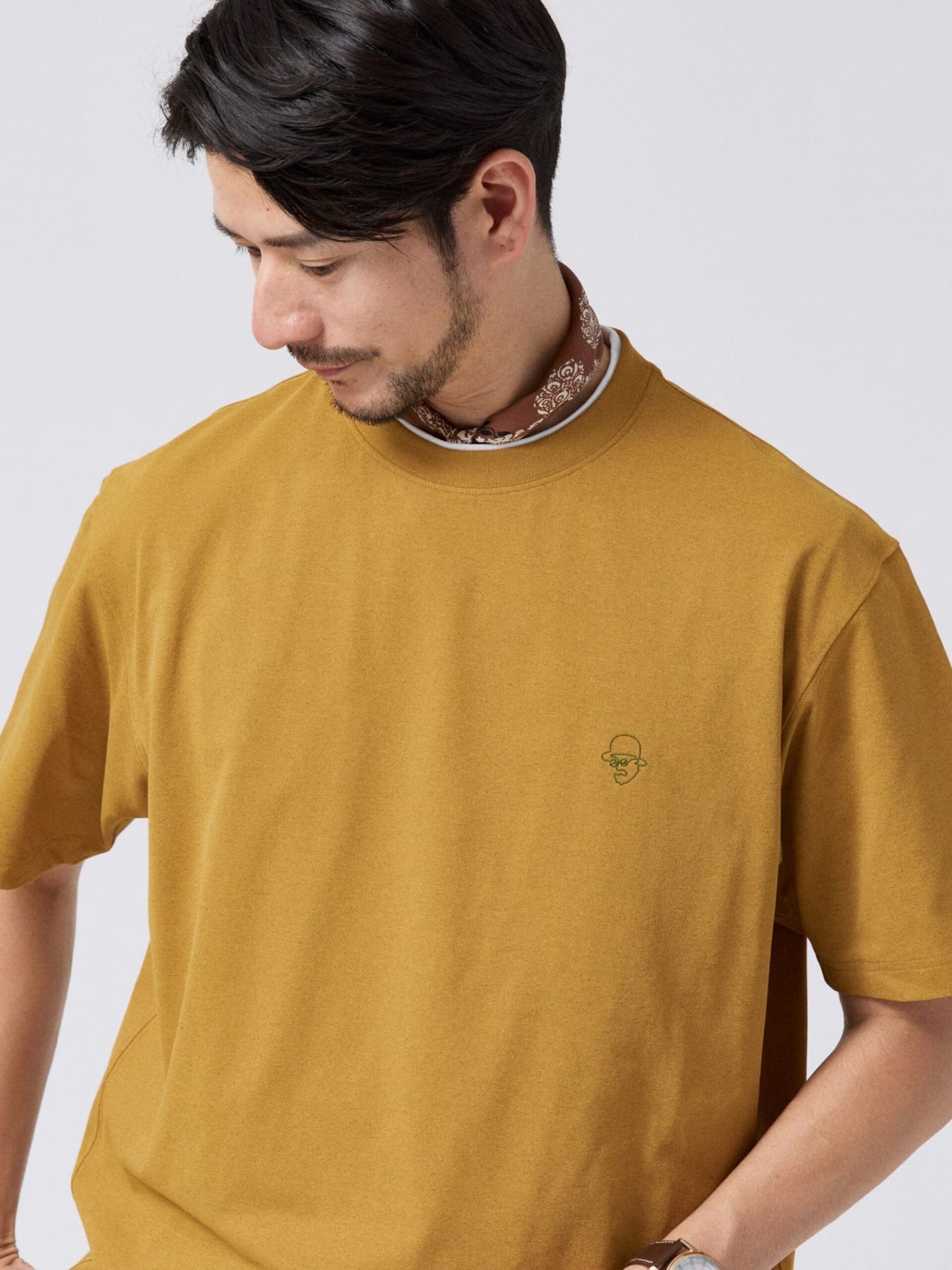 SWEAT STAIN REDUCTION FAUX LAYERED EMBROIDERY T-SHIRT (07036903) *ECS - Image 14