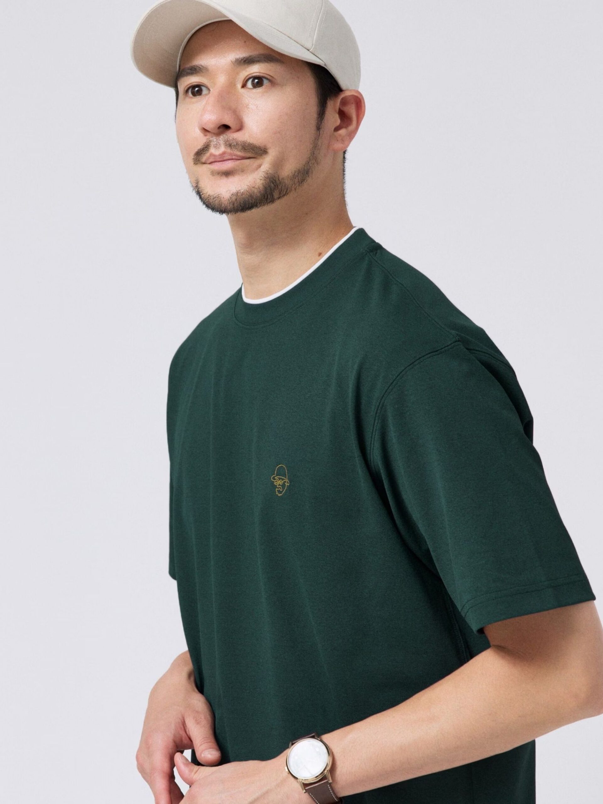 SWEAT STAIN REDUCTION FAUX LAYERED EMBROIDERY T-SHIRT (07036903) *ECS - Image 22